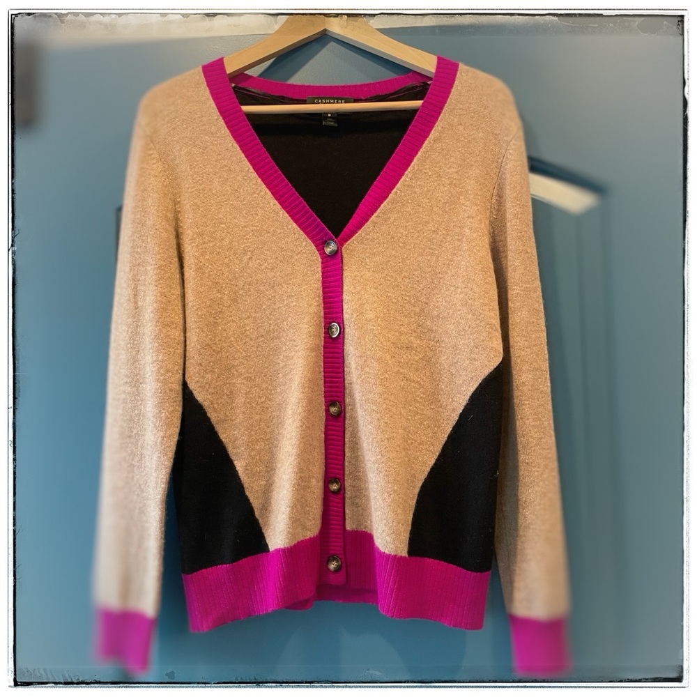 Women's Colorblock Cardigan Sweater